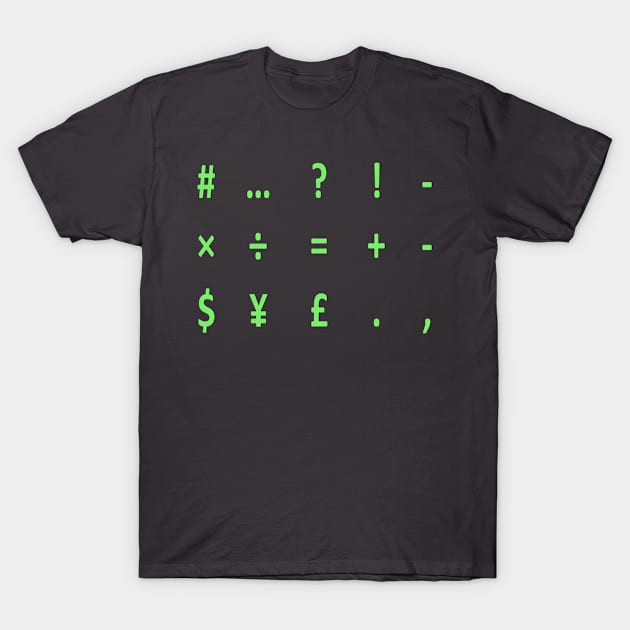 green symbols T-Shirt by persa